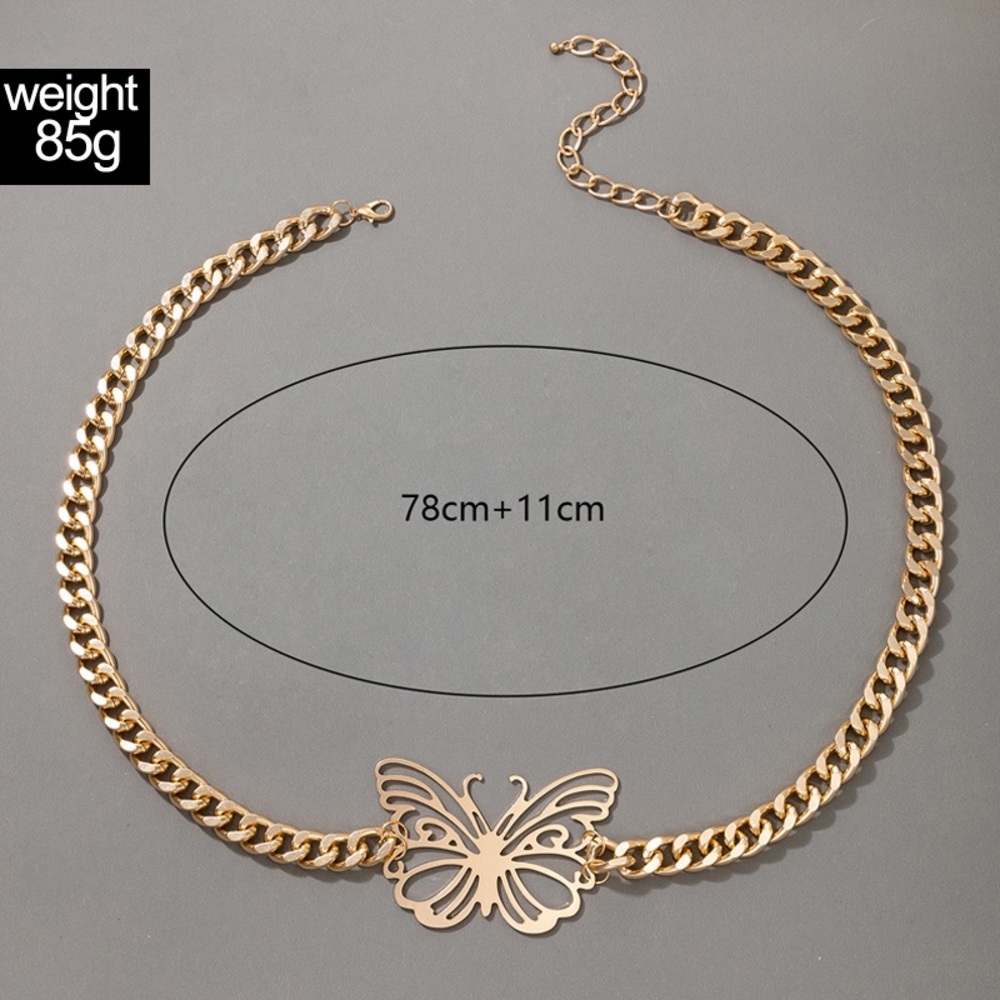 Gold Butterfly Chain Belt Body Jewelry - Picture 4 of 4